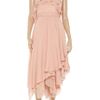 Halston Heritage Ruffled Silk Crepe And Chiffon Dress in Pink (rose) - Lyst