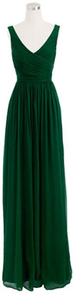 J.Crew Heidi Gown in Silk Chiffon - Lyst
