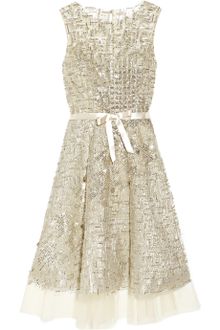 Oscar de la Renta Embellished Tulle Dress - Lyst