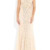 Rachel Gilbert Olivia Sequinembellished Tulle Gown in Beige (rose) - Lyst