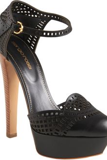 Sergio Rossi Laser Cut Dorsay Sandal - Lyst
