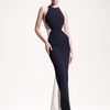 Stella Mccartney Belted Colorblock Gown in Blue (navy) - Lyst
