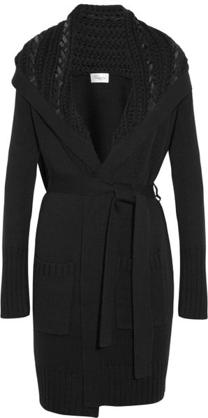 Temperley London Adamina Silktrimmed Wool Cardicoat in Black - Lyst