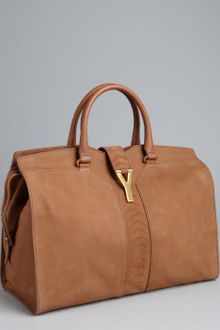 Yves Saint Laurent Tan Leather Cabas Chyc Tote - Lyst