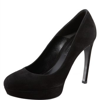 Alexander McQueen Suede Platform Pump - Lyst