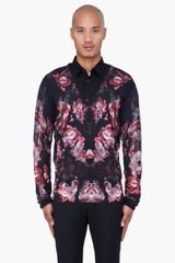 Alexander McQueen Floral Print Engineered Sweater