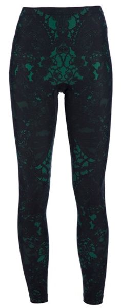Alexander McQueen Lace Print Leggings - Lyst
