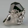 Alexander Mcqueen Skull Ring in Green (silver) - Lyst