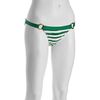 Bcbgmaxazria Kelly Green Striped Ring Detail Bikini Bottoms in Green - Lyst