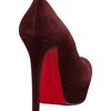 Christian Louboutin Bianca Suede Platform Pump in Red (plum) - Lyst