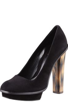 Fendi Wuthering Heights Inlayheel Suede Platform Pump - Lyst