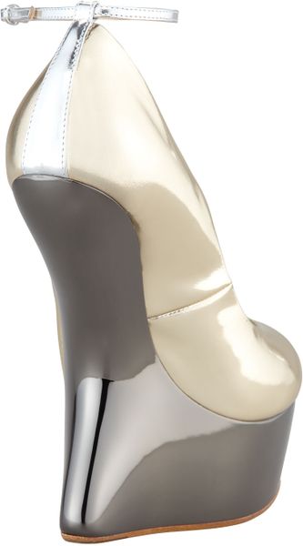 Giuseppe Zanotti Noheel Metallic Platform Pumps in Gold | Lyst