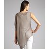 Helmut Lang Light Rosewood Silk Asymmetrical Single Short Sleeve Ghost Top in Gray (grey) - Lyst