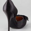 Lanvin Satin Bow Dorsay in Black - Lyst