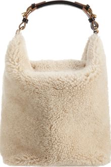 Marni Shearling Hobo Bag - Lyst