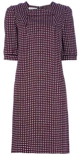 Marni Patterned Dress in Purple (burgundy) - Lyst