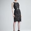 Oscar De La Renta Jeweled Lace Dress in Black - Lyst