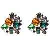 Oscar De La Renta Tiny Gemstone Earring in Green - Lyst