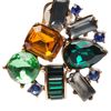 Oscar De La Renta Tiny Gemstone Earring in Green - Lyst
