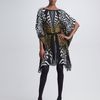 Roberto Cavalli Tie Waist Kaftan Dress in Animal - Lyst