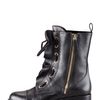 Valentino Ruffled Laceup Biker Boot in Black - Lyst