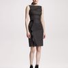 Valentino Ruffled Sheath Dress in Black - Lyst