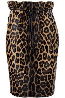 Valentino Leopard Print Pencil Skirt - Lyst