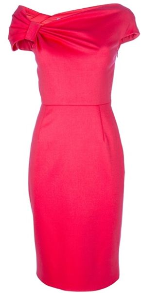 Valentino Off The Shoulder Dress in Pink - Lyst