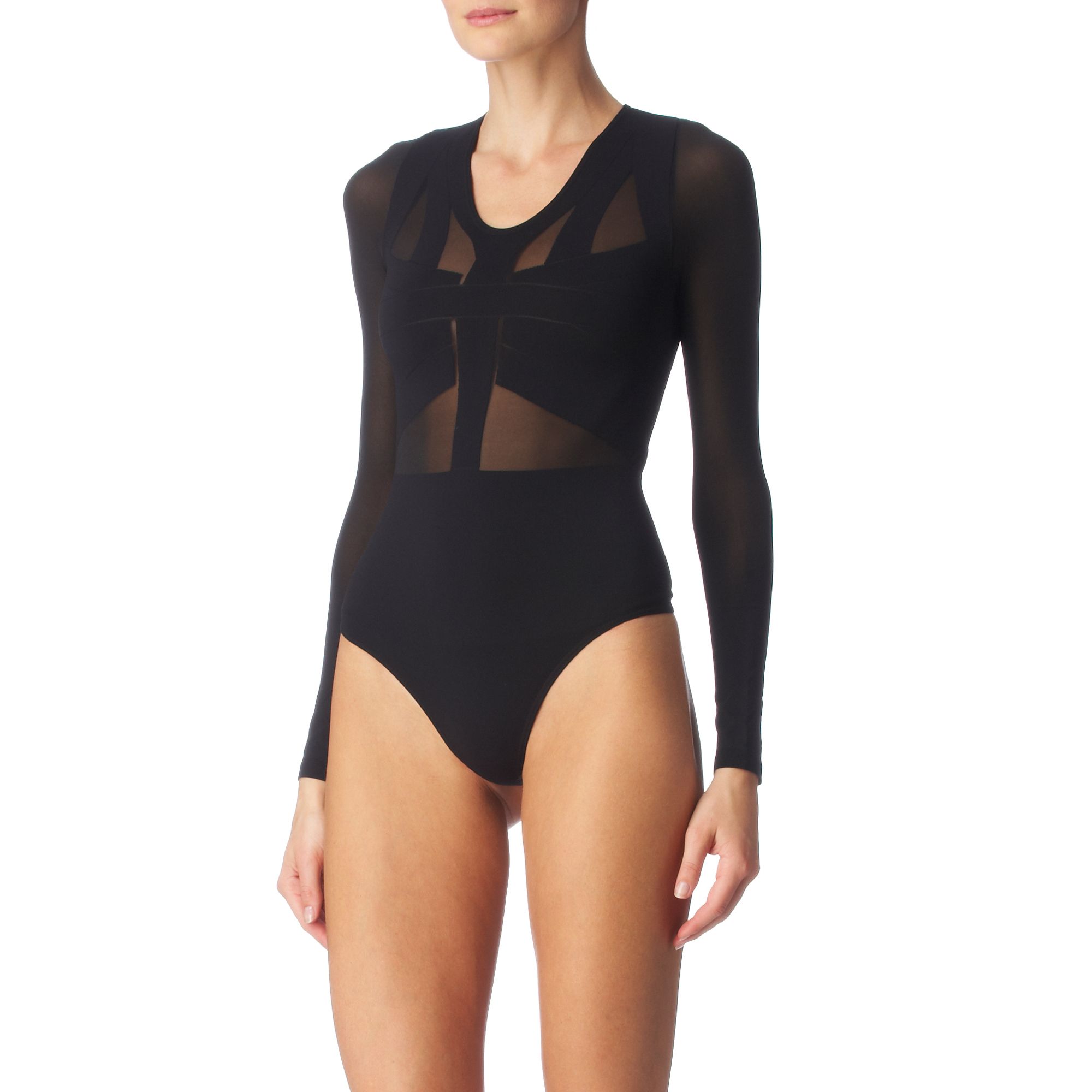 Wolford Tamara String Bodysuit In Black Lyst 