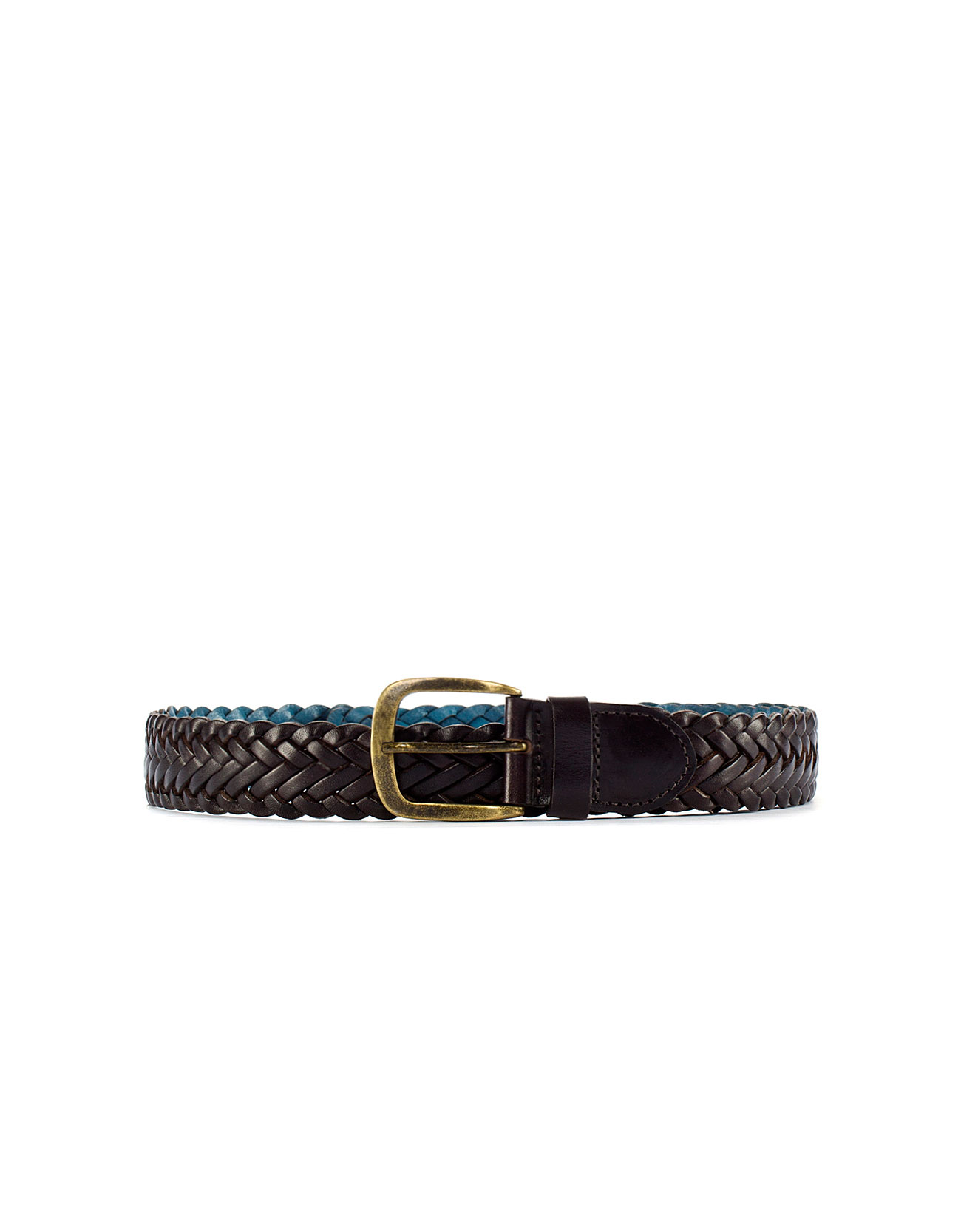 Zara Braided Belt in Brown for Men Lyst