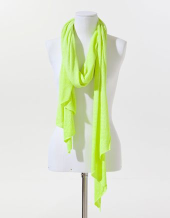 Zara Loose Knit Neon Scarf - Lyst