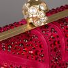 Alexander Mcqueen Crystal Studded Clutch in Red - Lyst
