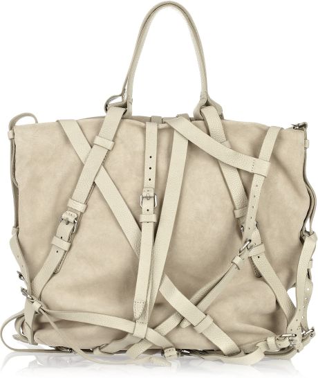 Alexander Wang Kirsten Multistrap Suede Bag in Green (khaki) - Lyst