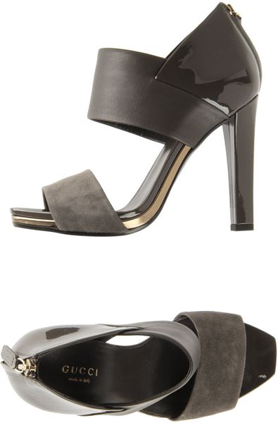 Gucci High Heeled Sandals in Gray (grey) | Lyst