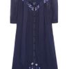 Alice By Temperley Mini Beatrice Embroidered Georgette Dress in Blue (navy) - Lyst
