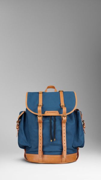 Burberry Cotton Canvas Backpack - Lyst