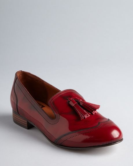 Dolce Vita Smoking Shoes Bronx Tassel Flat in Red