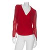 Robert Rodriguez Faux Wrap Ruffle Blouse in Red (510) - Lyst
