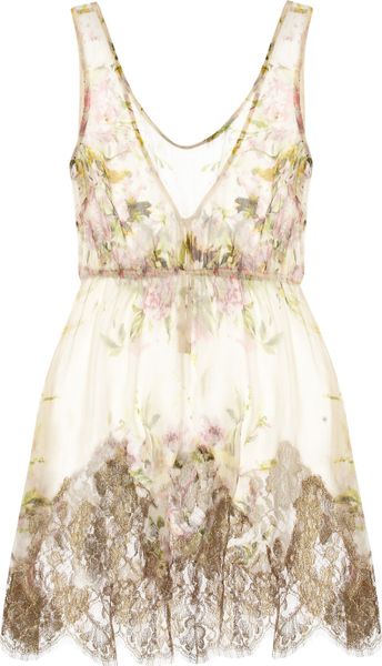 Rosamosario Classica Bellezza Lacetrimmed Silkcreponne Camisole in Multicolor (multicolored) - Lyst