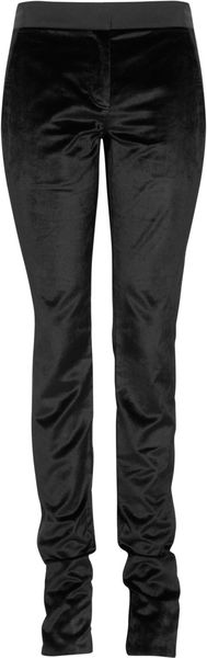Alexander Wang Brushedvelvet Skinny Pants in Black - Lyst
