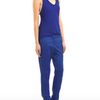 Alexander Wang Cropped Stretch Viscose Cupro Twill Trousers in Blue (indigo) - Lyst