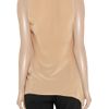 Alexander Wang Draped Washedsilk Crepe De Chine Top in Beige (khaki) - Lyst