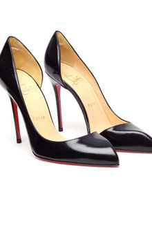 Christian Louboutin Chiarana Cutout Glossed Leather Pumps - Lyst