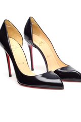 Christian Louboutin Chiarana Cutout Glossed Leather Pumps