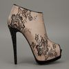 Giuseppe Zanotti Lace Peep Toe Boot in Beige (nude) - Lyst