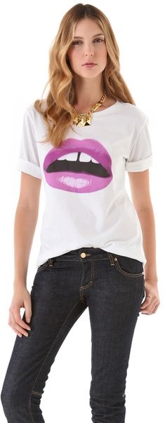 Markus Lupfer Lara Lip Tee - Lyst