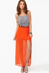 Nasty Gal Curved Maxi Skirt