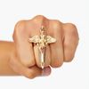 Nasty Gal Winged Dagger Ring in Gold - Lyst