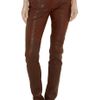 Rag & Bone Skinny Leather Pants in Brown - Lyst