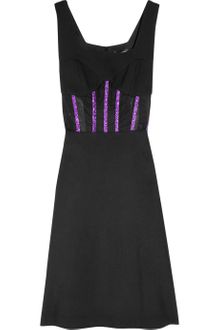Versus  Twill and Boned Tulle Dress - Lyst